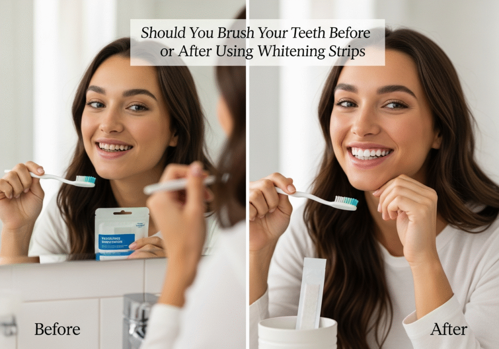 Should You Brush Your Teeth Before or After Using Whitening Strips